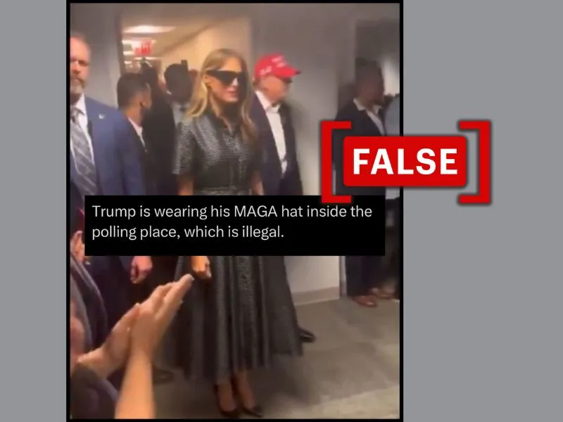 Donald Trump didn't break Florida law by wearing MAGA hat inside polling station